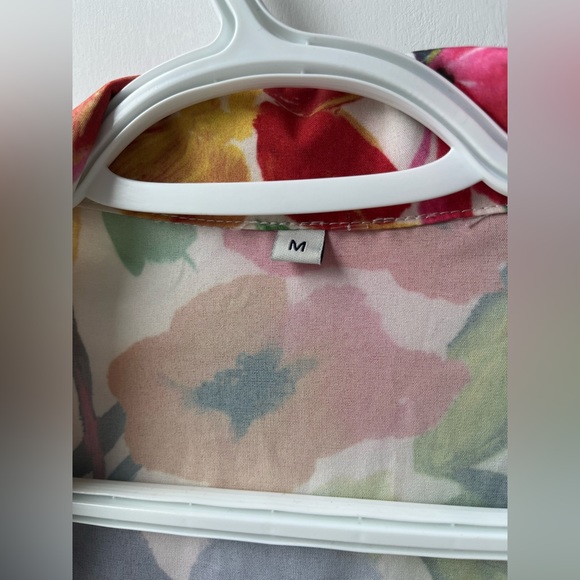 COLOURFUL FLORAL BUTTON UP SHIRT - Picture 3 of 4